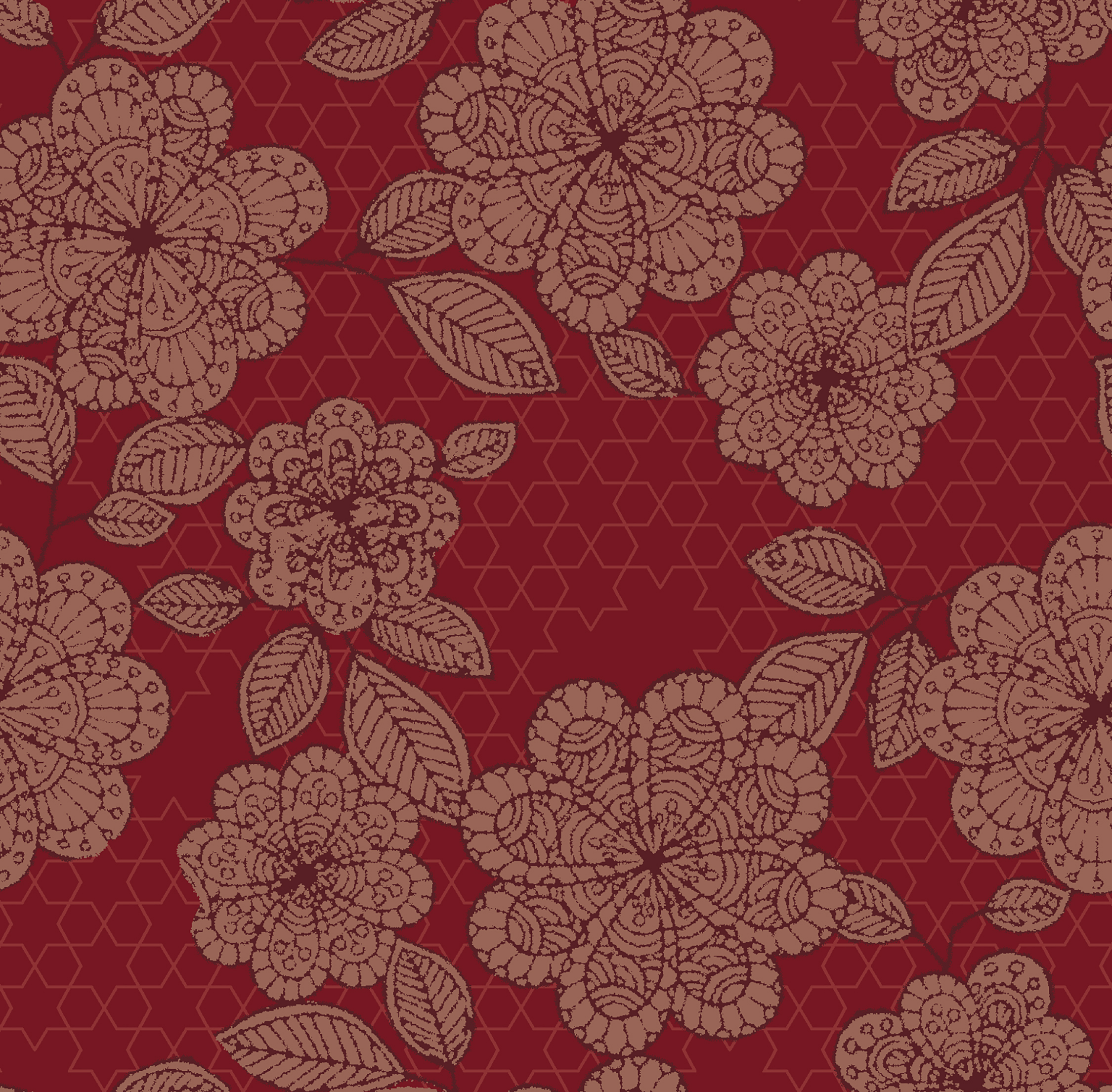 ancient flower   red