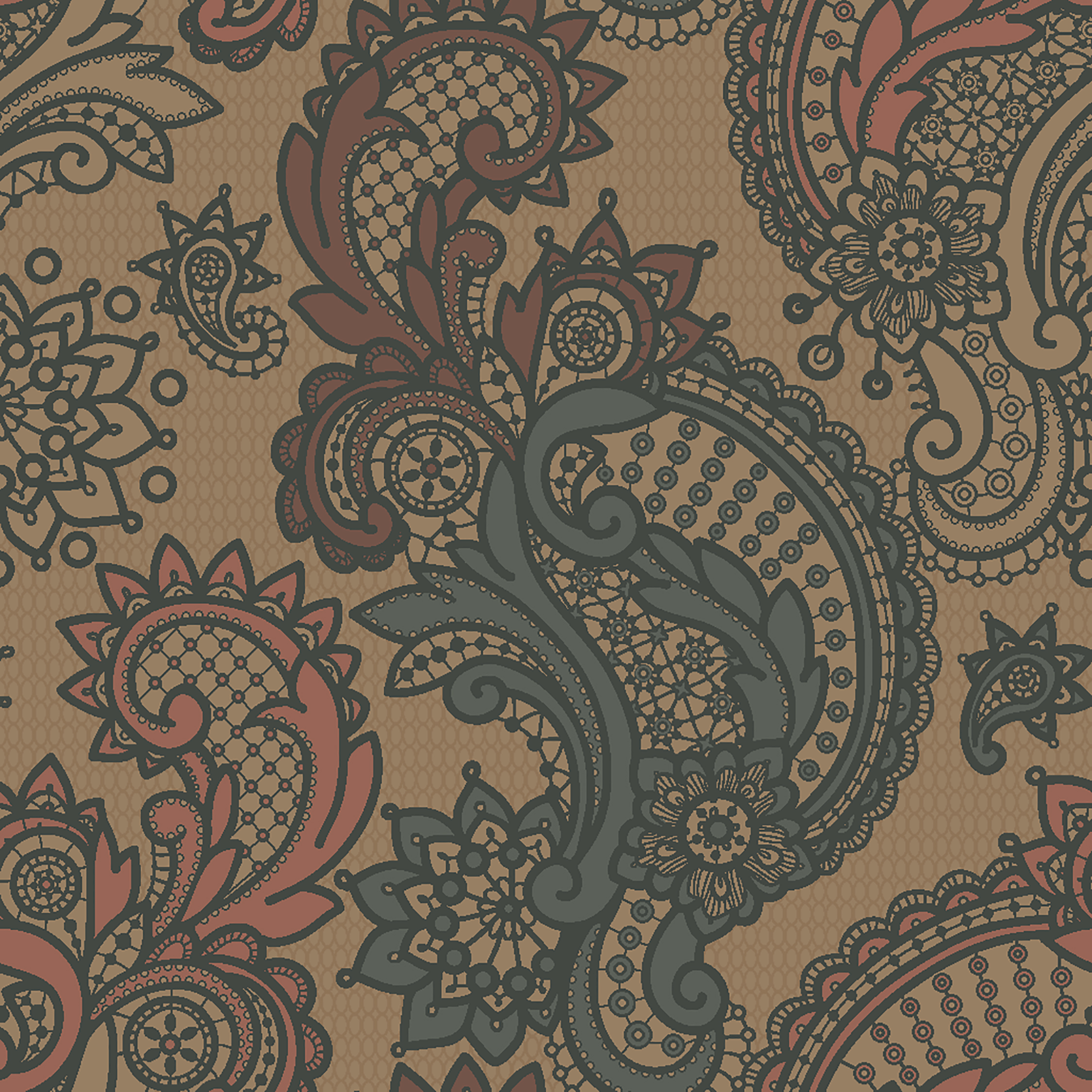 paisley lace beige