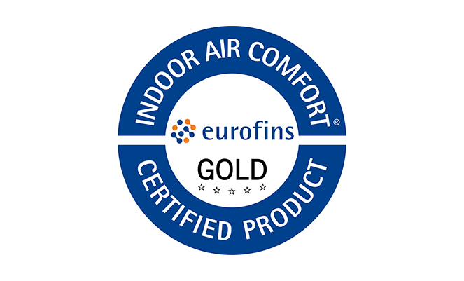 Indoor Air Comfort Gold garanterer lave emissioner